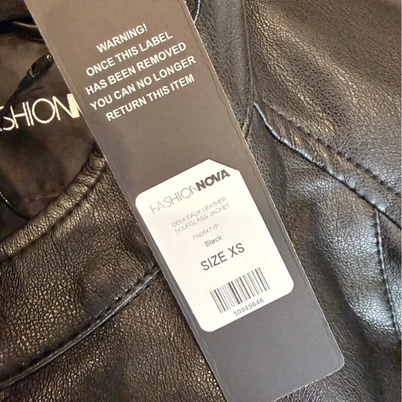 Fashion Nova Faux Leather Demi Jacket - Picture 5 of 7